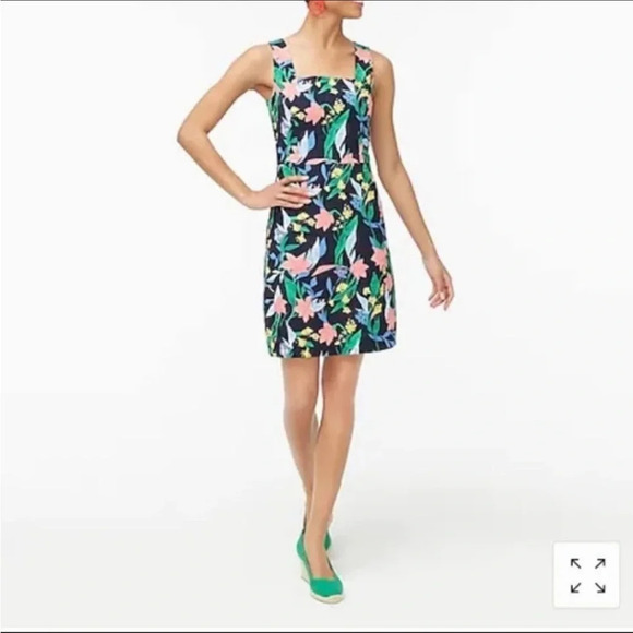 NEW J. Crew Floral basketweave square-neck dress size 8 - Picture 5 of 12